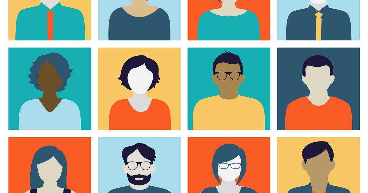 grid of gravatar illustrations