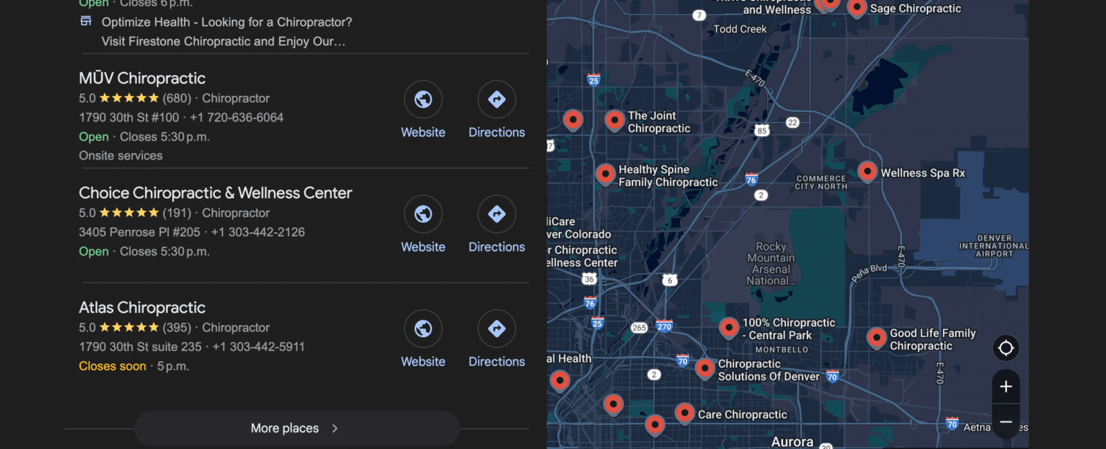 SEO for chiropractors includes understanding how to show up in near me local chiropractor keyword results