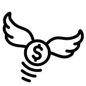 wings and money icon