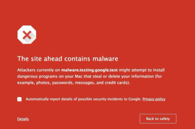 malware warning