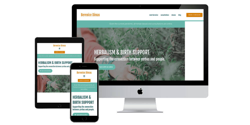 herbalism and birth doula coaching website