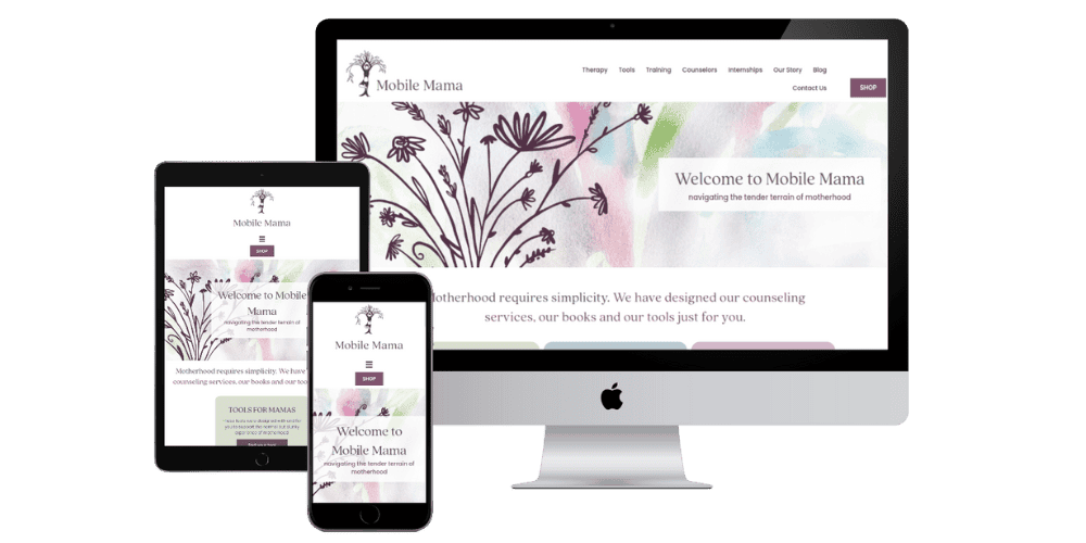 Mobile mama Website Design