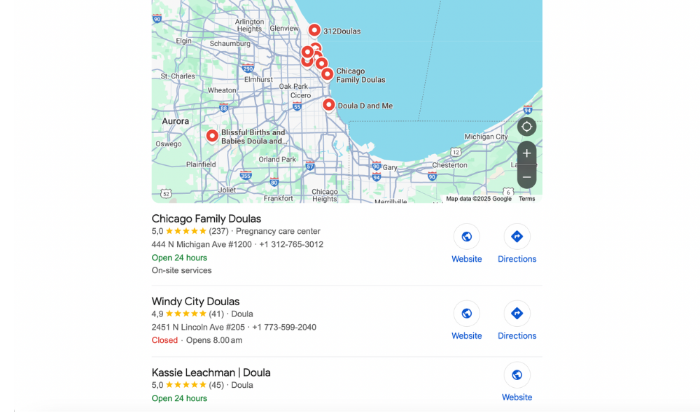 Doula Near Me Search