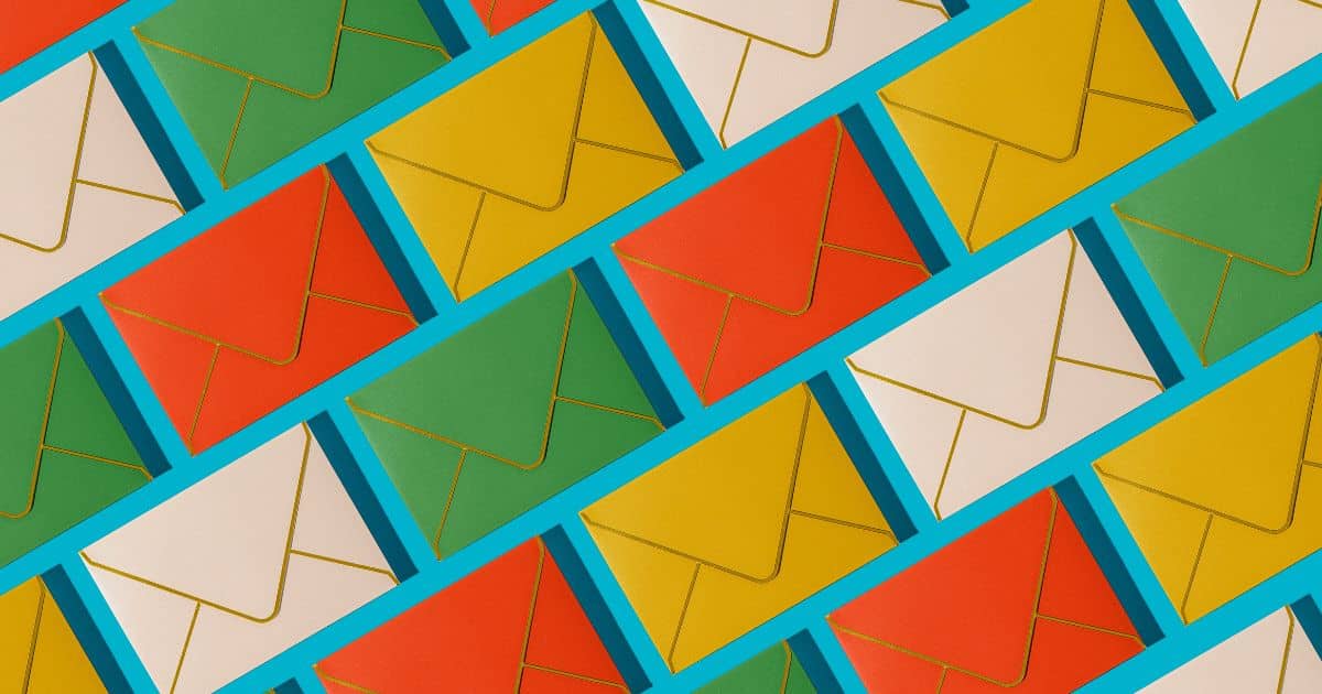 Graphic of envelopes representing emails